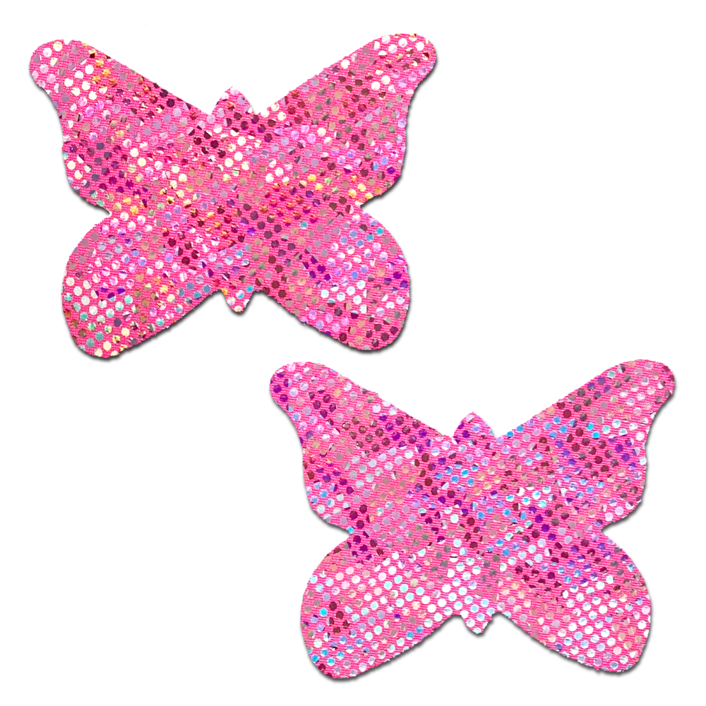 Butterfly: Shattered Glass Disco Ball Glitter Butterflies Nipple Pasties by Pastease® o/s