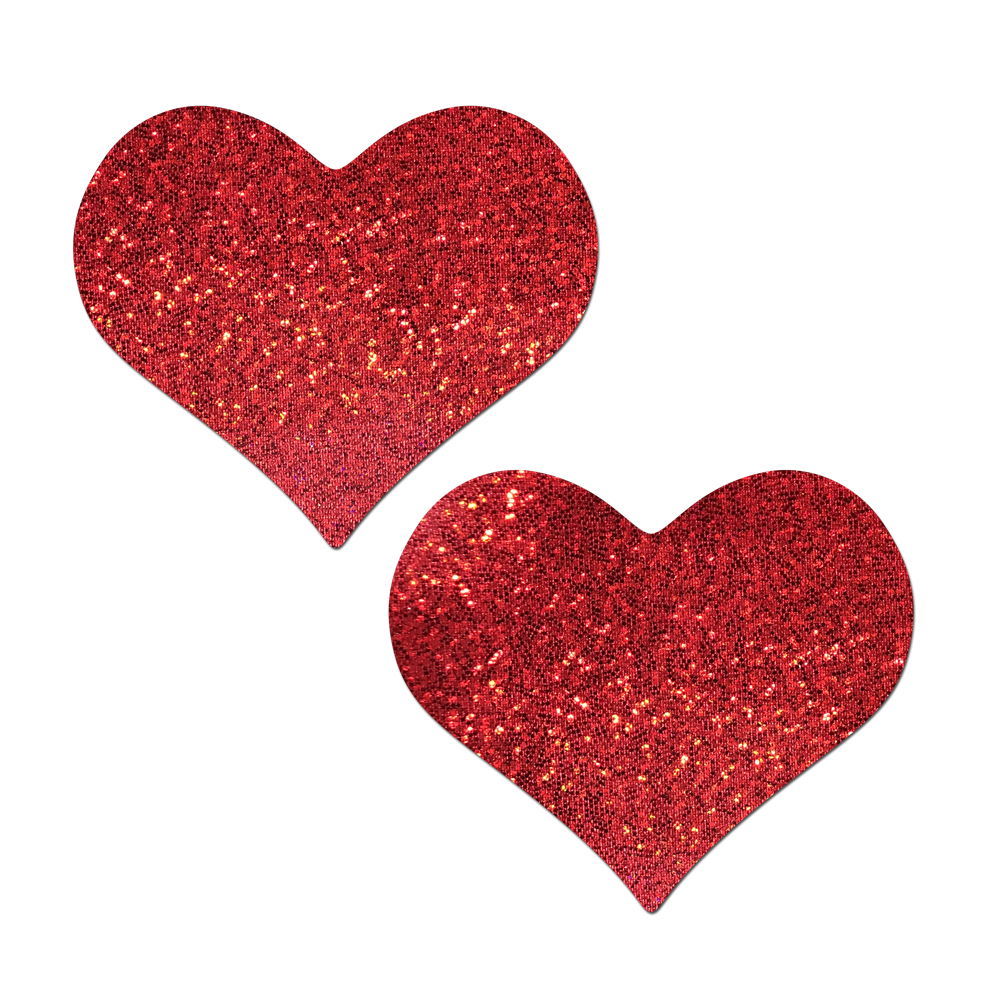 Coverage: Heart Glitter Red Full Breast Covers Support Tape by Pastease