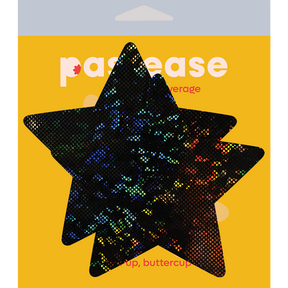 Coverage: Star Black Disco Ball Full Breast Covers Support Tape by Pastease