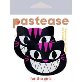 Kitty Cat: Black & Pink Chesire Kitty Cat Nipple Pasties by Pastease®