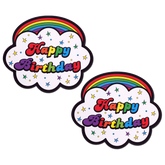 Cloud: Rainbow 'Happy Birthday' Cloud Nipple Pasties by Pastease® o/s