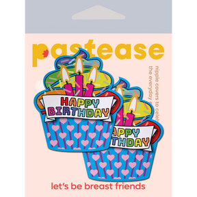 Cupcake: Pink & Multi-Color Happy Birthday Nipple Pasties – AbracadabraNYC