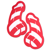 Penis: Red and White Stripe Candy Cane Dick Nipple Pasties by Pastease®