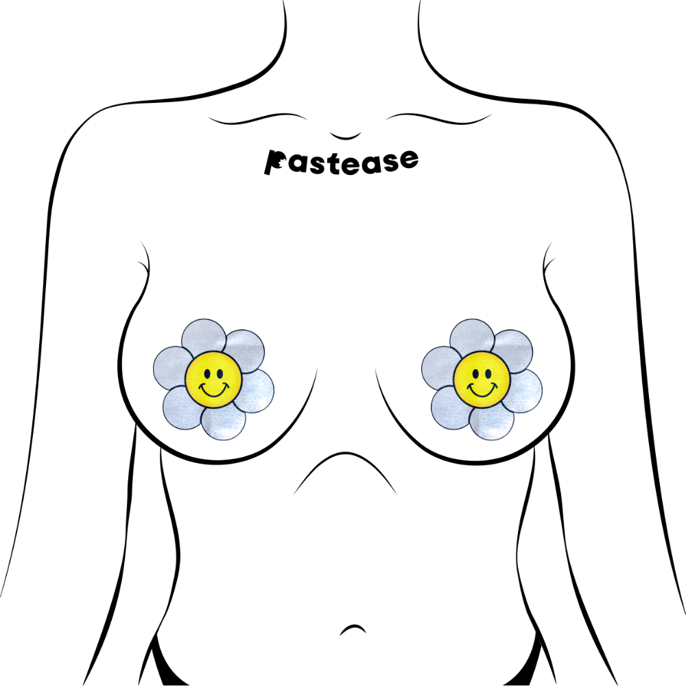 Daisy: Smiling Flower Happy Face Nipple Pasties by Pastease®