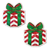Gift: Christmas Present Wrapped with Bow Nipple Pasties by Pastease®