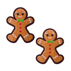 Gingerbread Man Woman Christmas Nipple Pasties by Pastease®