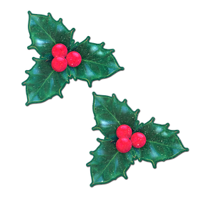 Christmas Winter Holly with Red Berries Nipple Pasties by Pastease®