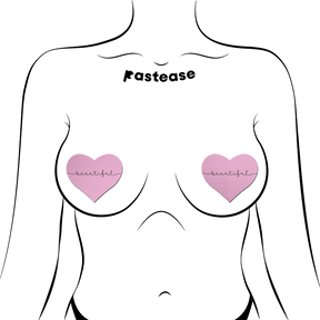 Pastease - Nipple Pasties - Love: Disco Pink Heart with 'Bite Me
