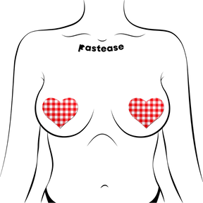 Love: Gingham Heart Nipple Pasties by Pastease®