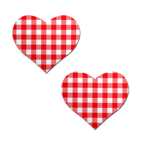 Love: Gingham Heart Nipple Pasties by Pastease®