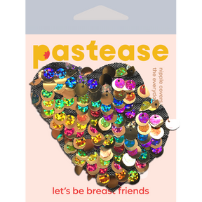 Love: Multi-Color Party Sequin Heart Nipple Pasties by Pastease®