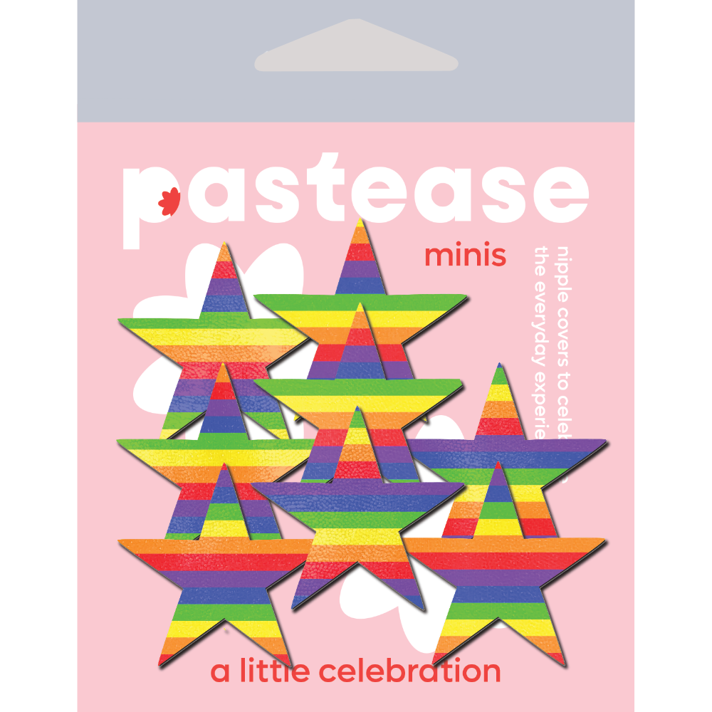 Body Minis: 10 Mini Rainbow Stars Nipple & Body Pasties by Pastease®