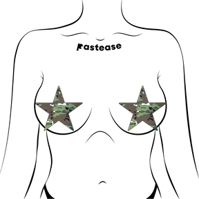 Nautical Star: Military Multi-Cam Camoflauge Nipple Pasties by Pastease®