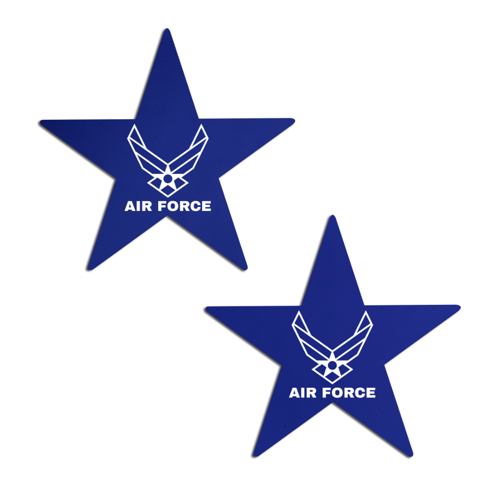 Nautical Star: Military Airforce Insignia White on Blue Nipple Pasties by Pastease®
