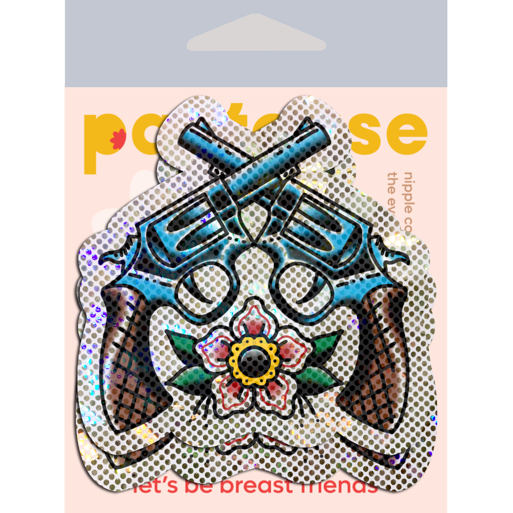 Pistols: Glittering Six Guns Diamond Thom™ Nipple Pasties by Pastease®