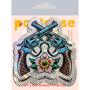 Pistols: Glittering Six Guns Diamond Thom™ Nipple Pasties by Pastease®