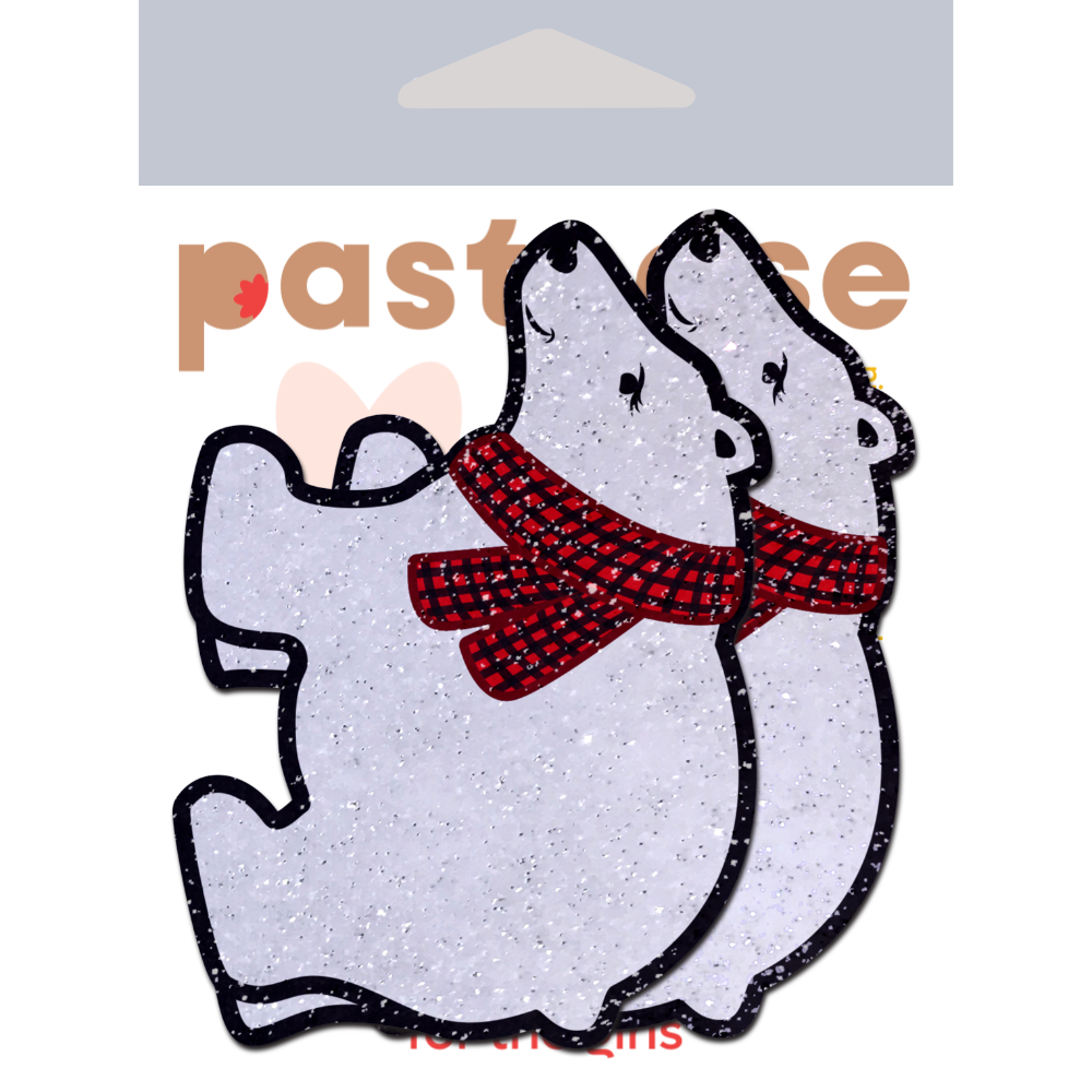 Polar Bear with Scarf Sparkling Nipple Pasties by Pastease®