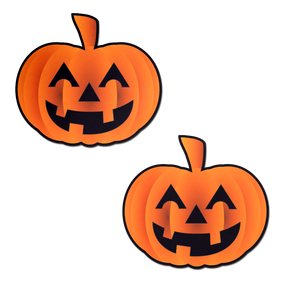 Pumpkin: Spooky Halloween Jack O' Lantern Nipple Pasties by Pastease® o/s