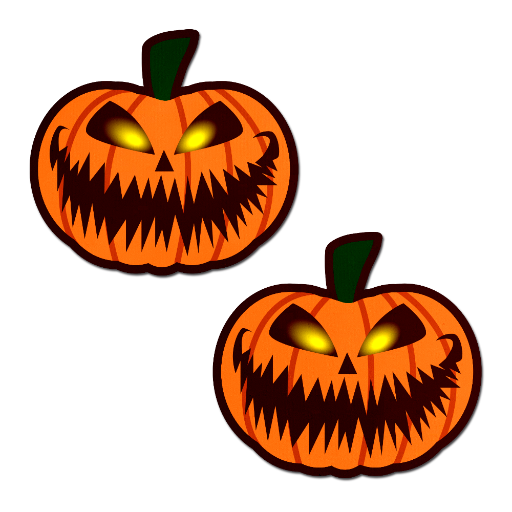 Pumpkin: Terrifying Halloween Jack O' Lantern Nipple Pasties by Pastease®