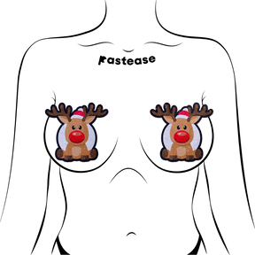Reindeer: Red Nose Rudolph Nipple Pasties by Pastease®