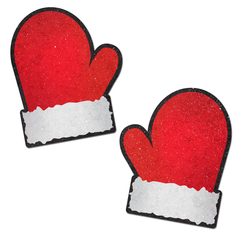 Santa: Red and White Santa Mitten Nipple Pasties by Pastease®