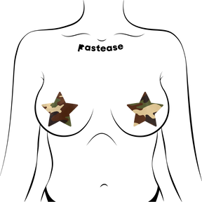 Star: Camouflage Star Nipple Pasties by Pastease®