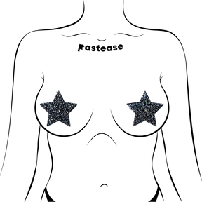 Star: Crystal Black Nipple Pasties by Pastease®