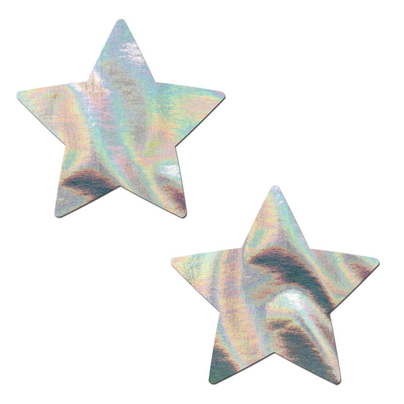Star: Crystal Silver Nipple Pasties