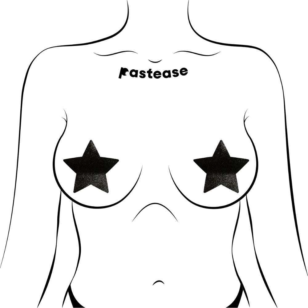 Star: Liquid Black Star Nipple Pasties by Pastease®