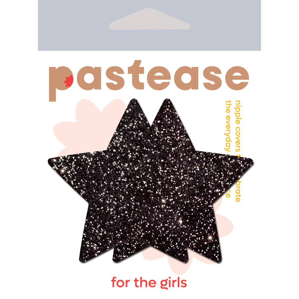Star: Sparkle Black Star Nipple Pasties by Pastease®