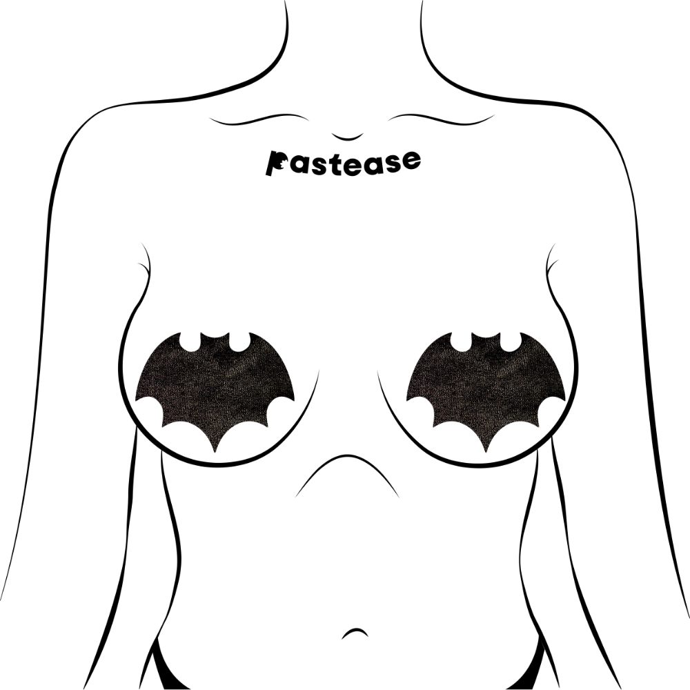 Vamp: Liquid Black Bat Nipple Pasties by Pastease®