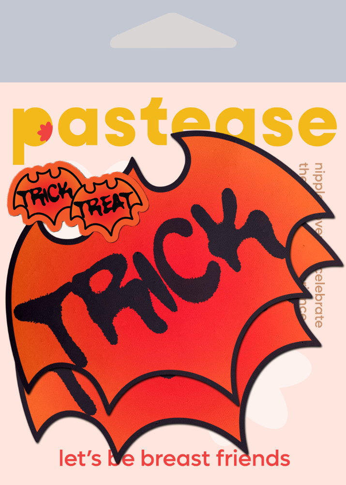 Vamp: Blood Orange Halloween Trick or Treat Bat Nipple Pasties by Pastease®