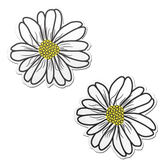 Wildflower: White and Yellow with Black Flower Nipple Pasties by Pastease®