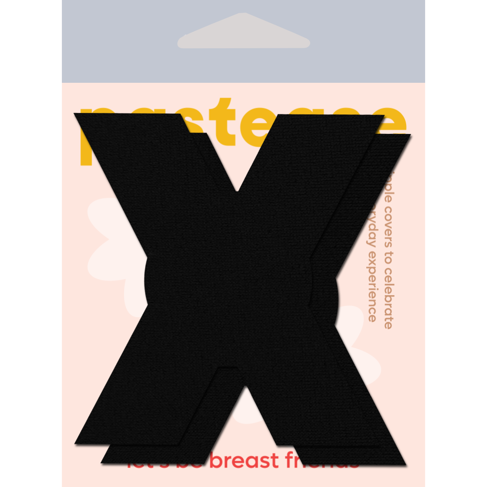 X: Black X's Nipple Pasties by Pastease® o/s
